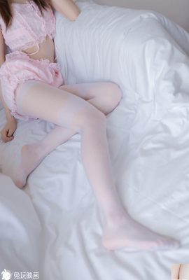 (Rabbit Plays with Movies)-의사 필드 발가락이있는 분홍색과 흰색 발가락 (40p)