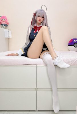 “Nicky_linqi”흰색과 부드러운 가슴백대가 완전히 표시됩니다 (23p)
