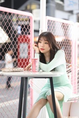 도시의 아름다움 Zhizhi 섹시한 라이트 그린 힙 스커트 (100p)