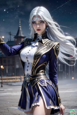 (AI 생성) 동료가없는 탱맨 Ling Luochen White Hair 2