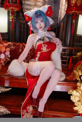 (인터넷 컬렉션) 복지 소녀 Yuno Shimizu “Chichou New Year Cheongsam”독점 VIP (73p)