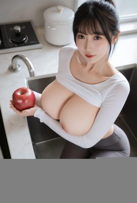 ★ Pixiv ★ (Kaiysx) 주방 거대한 가슴