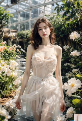 ★ SIJISHE ★ 흰 고양이 부유 식 여성용 물 (컬렉션) 1 – 사랑스러운 온실 1