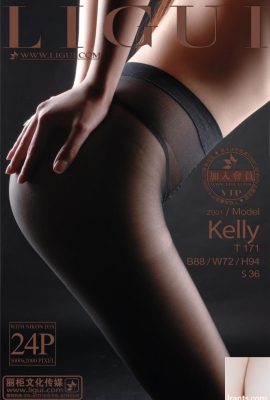 (Ligui Internet Beauty) Ligui는 Sky Kelly의 Xiao Ding의 검은 실크의 희귀 한 아름다운 그림을 가지고 있습니다 (25p)