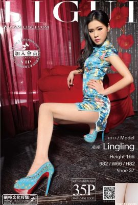 (Ligui 인터넷 뷰티-링링) 섹시한 Cheongam High Heels 아름다운 다리 (36p)