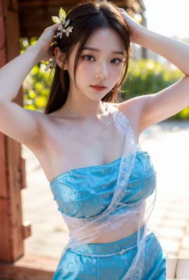 태국 블루 드레스